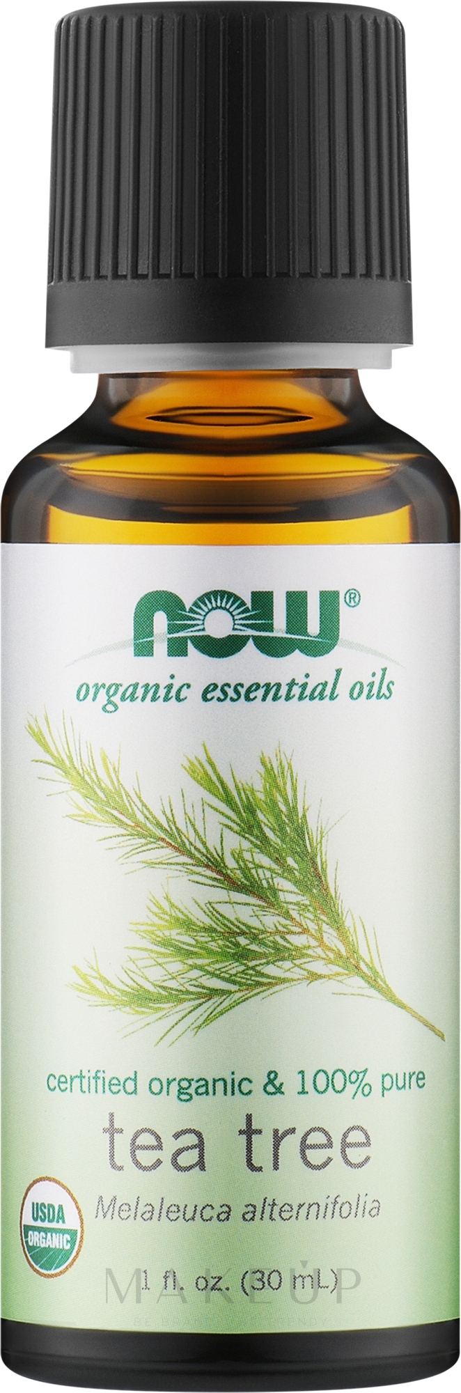 Ätherisches Teebaumöl aus biologischem Anbau - Now Foods Organic Essential Oils 100% Pure Tea Tree — Bild 30 ml