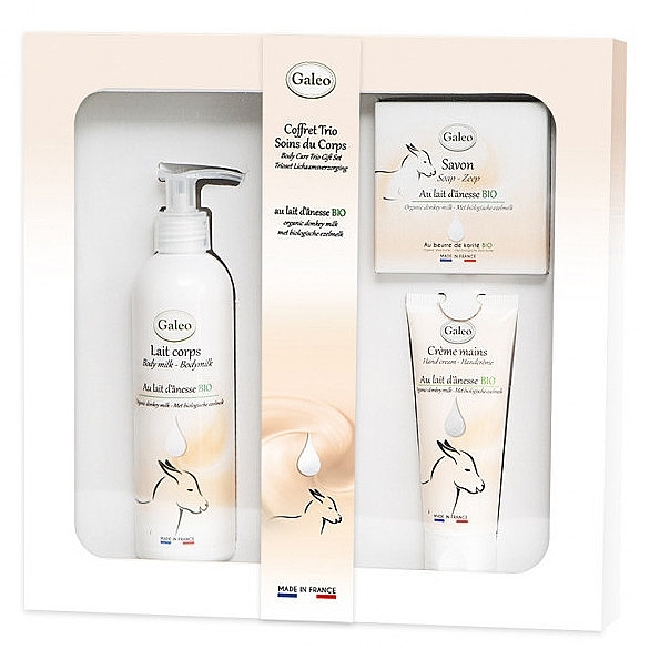 Körperpflegeset - Galeo Organic Donkey Milk Set (Körpermilch 250ml + Handcreme 75ml + Seife 100g)  — Bild N1