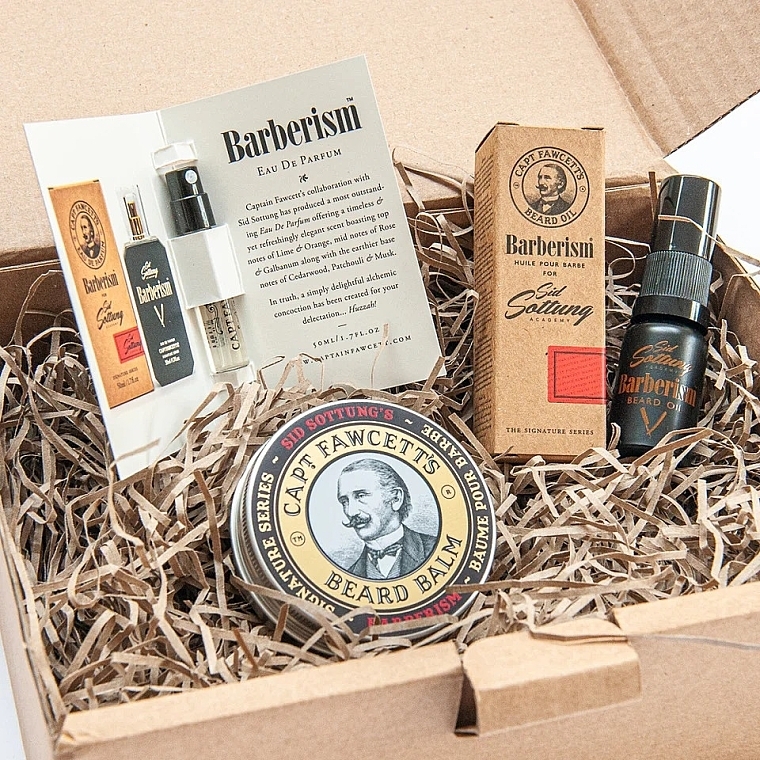 Captain Fawcett Barberism  - Duftset (Eau de Parfum 2ml + Bartbalsam 60ml + Bartöl 10ml)  — Bild N1