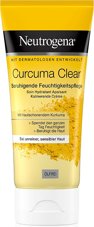 Feuchtigkeitsspendende und beruhigende Gesichtscreme mit Kurkuma - Neutrogena Curcuma Clear Cream