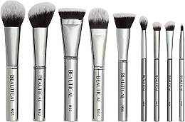 Düfte, Parfümerie und Kosmetik Make-up Pinselset 9 St. - Beautical Metal Glam Brush Set