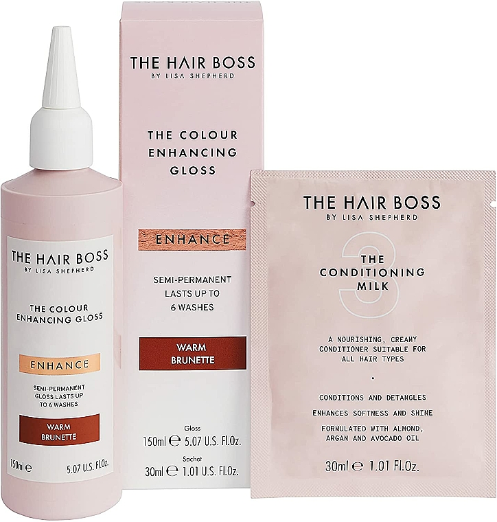 Farbintensivierende Haarbehandlung für Brünetten - The Hair Boss Color Enhancing Gloss Warm Brunette — Bild N2