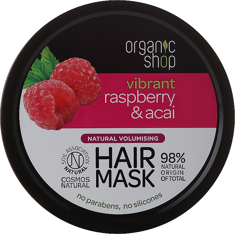 Volumen-Haarmaske mit Himbeere und Acai - Organic Shop Raspberry & Acai Hair Mask