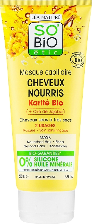 Creme-Haarmaske - So'Bio Etic Organic Shea Butter Hair Mask — Bild N1