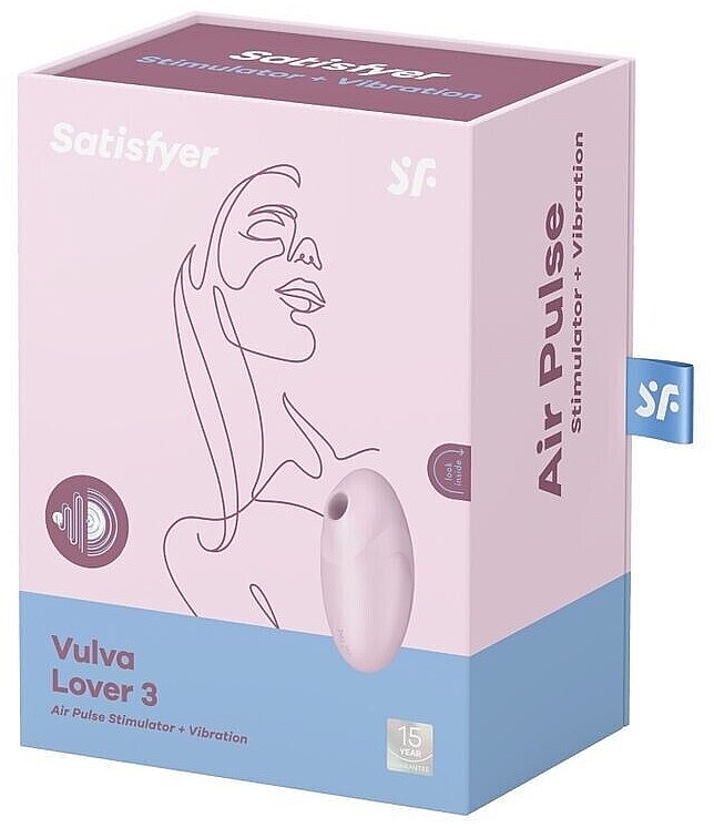 Vakuum-Klitoris-Stimulator rosa - Satisfyer Vulva Lover 3 Air Pulse Stimulator & Vibrator Pink  — Bild N1
