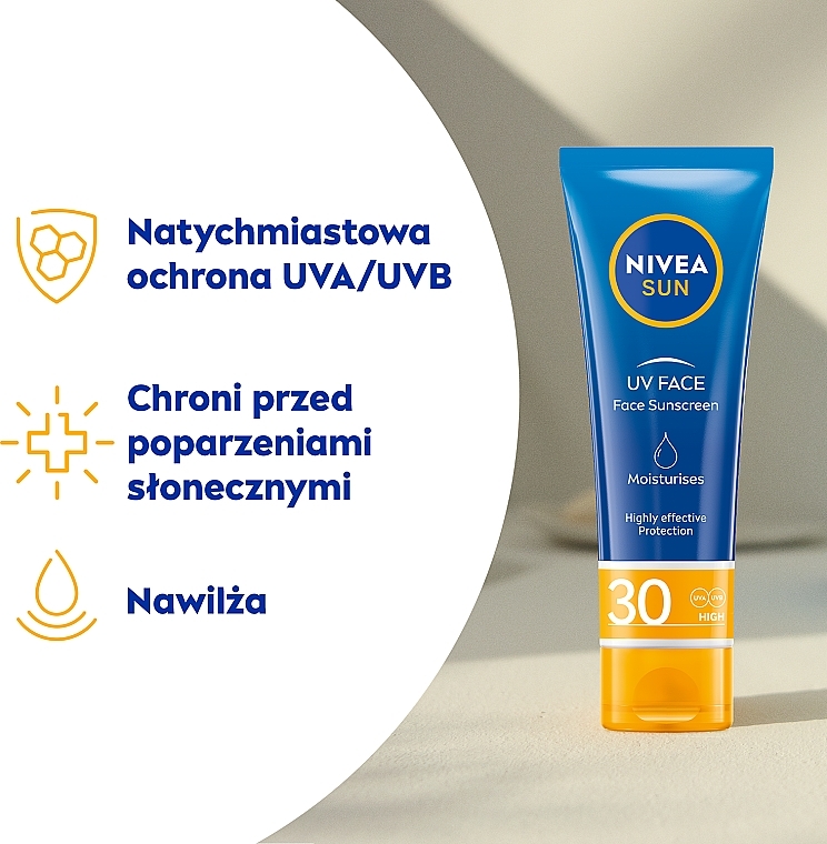 Sonnenschutzcreme für das Gesicht - NIVEA Sun UV Face Sunscreen SPF30 — Bild N3