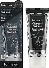 Reinigungsmaske mit Aktivkohle - FarmStay Charcoal Black Head Peel-off Mask Pack — Bild N1