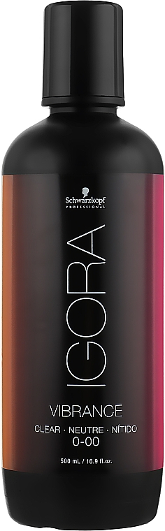 Verdünner für Haarfarbe - Schwarzkopf Professional Igora Vibrance CLear 0-00 — Bild N1