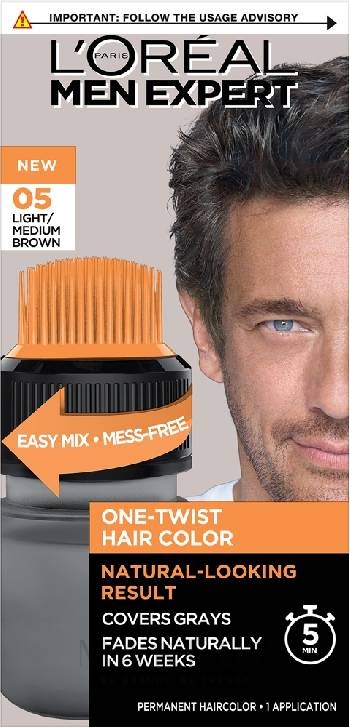 Haarfarbe für Männer - L'Oreal Paris Men Expert One-Twist Hair Color — Bild 05 - Light/Medium Brown