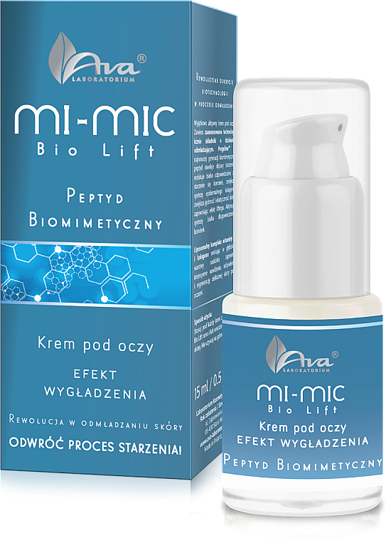 Glättende Augenkonturcreme mit biomimetischem Peptid und Lifting-Effekt - AVA Laboratorium Mi-Mic Bio Lift Eye Cream — Bild N1
