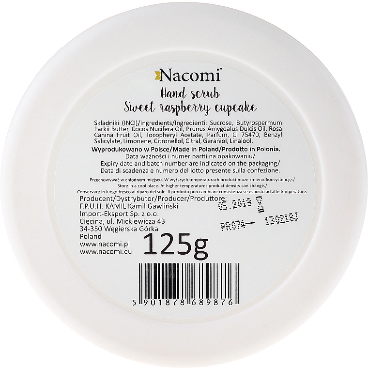Zucker Handpeeling mit Himbeergeschmack - Nacomi Sugar Hand Peeling — Bild N2