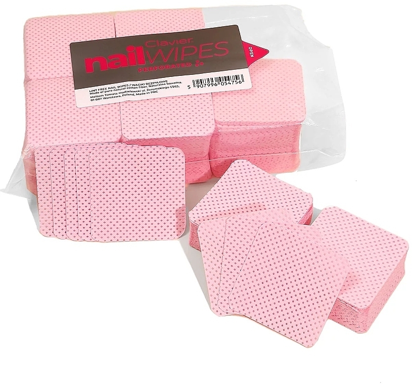 Nageltücher 600 St. rosa - Clavier Nail Wipes Perforared  — Bild N1