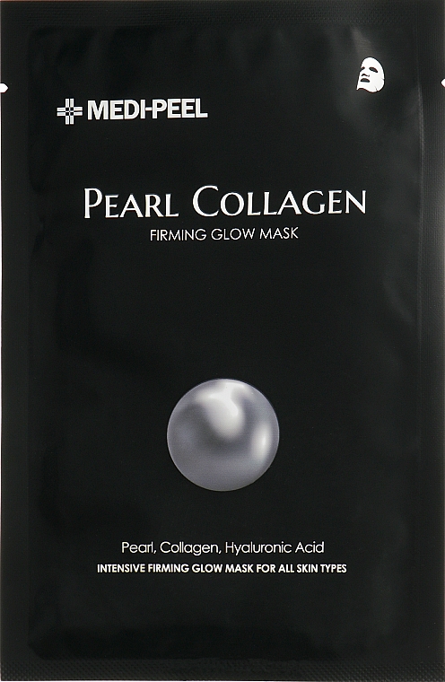 Tuchmaske mit Perlenkollagen - Medi Peel Pearl Collagen Firming Glow Mask — Bild N4