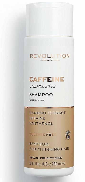 Shampoo für dünnes Haar mit Bambusextrakt, Panthenol und Betain - Makeup Revolution Caffeine Energising Shampoo — Bild N1