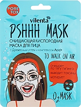 Düfte, Parfümerie und Kosmetik Reinigende Sauerstoff-Tuchmaske für das Gesicht mit Aktivkohle und Säurenkompex - Vilenta Pshhh Mask