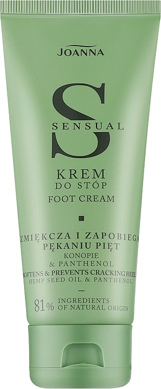 Fußcreme Hanf und Panthenol - Joanna Sensual Konopie & Panthenol Foot Cream — Bild N1