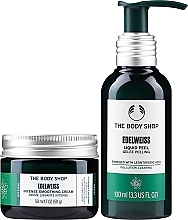 Gesichtspflegeset - The Body Shop Fresh & Festive Edelweiss Skincare Duo Christmas Gift Set (Creme 50ml + Peeling 100ml) — Bild N2