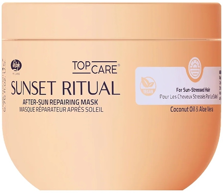 Reparaturmaske für das Haar nach dem Sonnenbad  - Lisap Top Care Sunset Ritual After-Sun Repairing Mask  — Bild N1