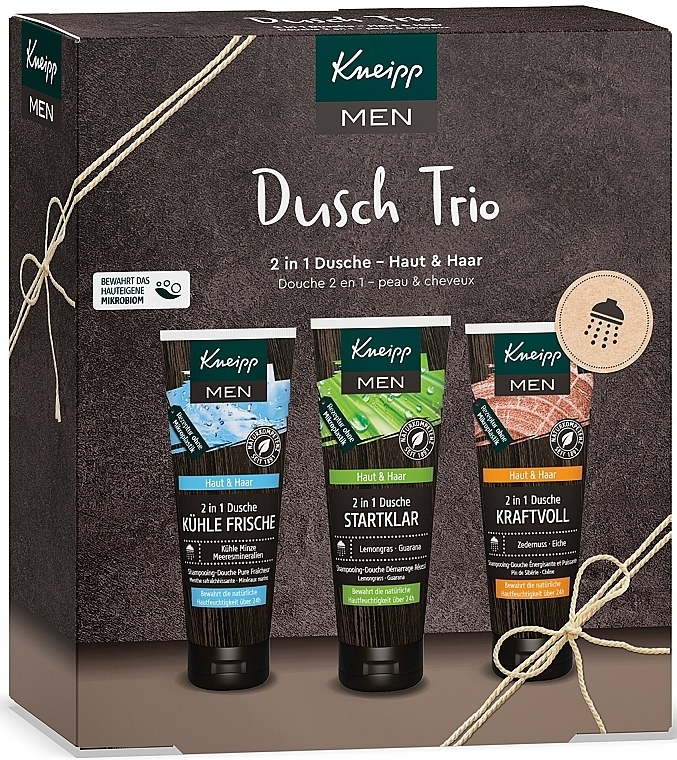 Körperpflegeset - Kneipp Men Shower Trio (Shampoo-Duschgel 3x75ml) — Bild N1