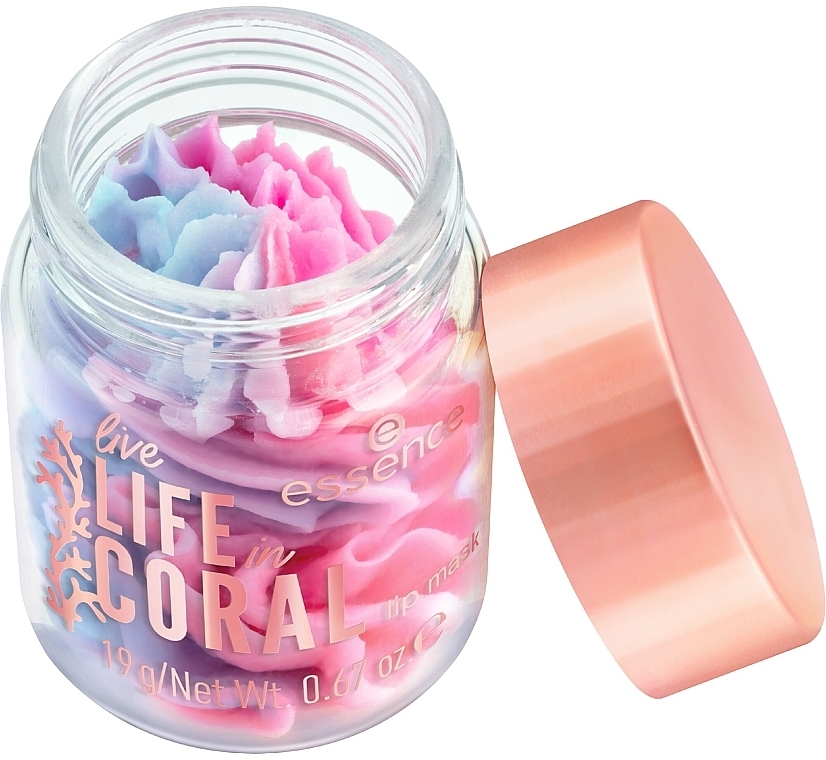 Pflegende Lippenmaske  - Essence Live Life In Coral Coralicious Vibes! Lip Mask  — Bild N2