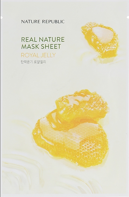 Tuchmaske für das Gesicht mit Gelée Royale-Extrakt - Nature Republic Real Nature Mask Sheet Royal Jelly — Bild N1