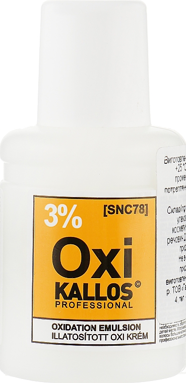 Oxidationsmittel 3% - Kallos Cosmetics Oxi Oxidation Emulsion With Parfum — Bild N1