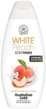Düfte, Parfümerie und Kosmetik Feuchtigkeitsspendendes Duschgel mit Vitamn E, Kakadupflaume und Pfirsichextrakt - Australian Gold White Peach Body Wash