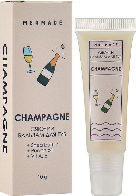 Lippenbalsam mit Sheabutter und Pfirsichöl - Mermade Champagne — Bild N2