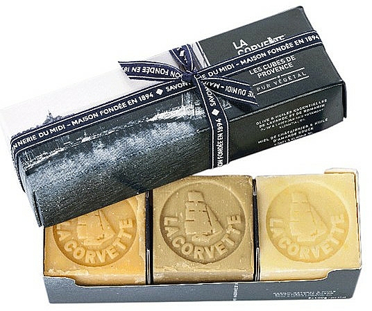 Seifen-Geschenkset - La Corvette Provence Soap Gift Box (Seife 3x100g) — Bild N1