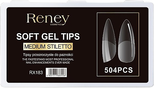 Falsche Nagelspitzen Acryl transparent 504 St. - Reney Cosmetics RX-183 — Bild N1