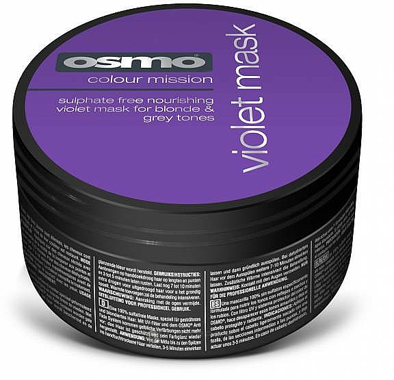 Pflegende farbausgleichende Haarmaske für blondes Haar - Osmo Silverising Violet Mask — Bild N1