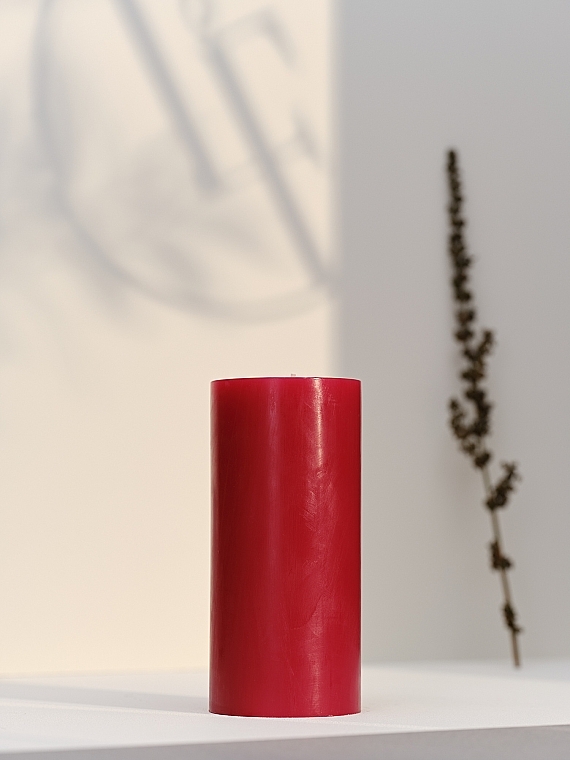 Kerze Zylinder Durchmesser 7 cm Höhe 15 cm - Bougies La Francaise Cylindre Candle Red — Bild N3