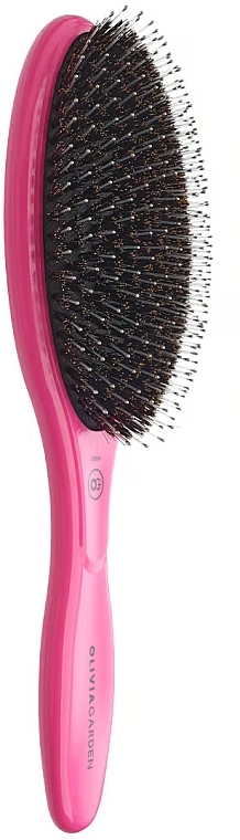 Haarbürste - Olivia Garden Expert Care Oval Boar&Nylon Bristles Pink — Bild N2