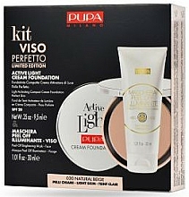 Düfte, Parfümerie und Kosmetik Set - Pupa Kit Viso Perfetto Active Light Cream Foundation Compact And Maschera Peel Off Illuminante