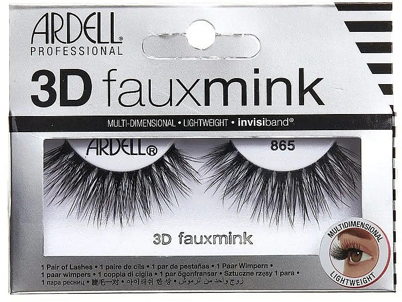 Falsche Wimpern - Ardell 3D Faux Mink 865 Black — Bild N1