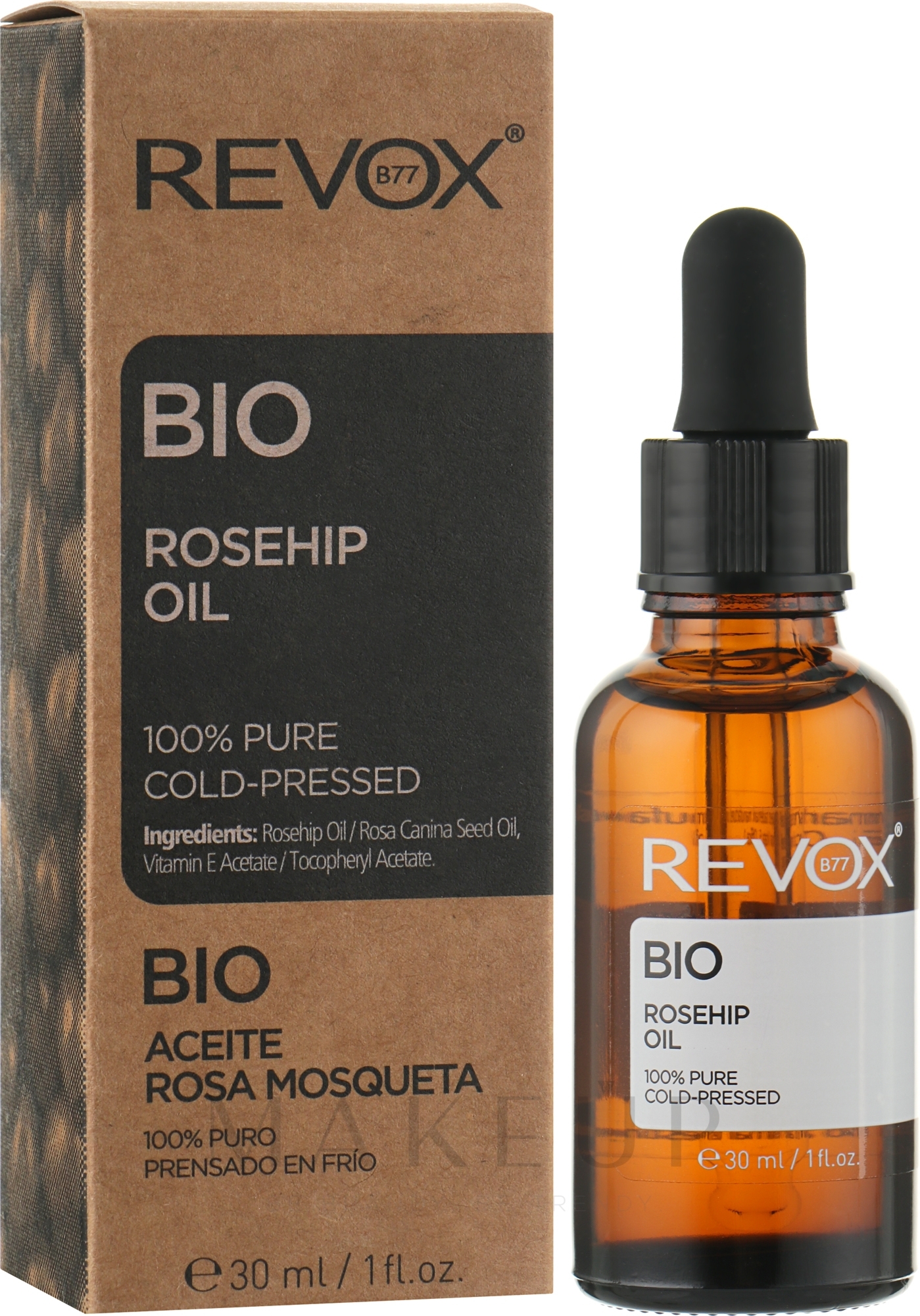 Bio kaltgepresstes Wildrosenöl - Revox Bio Rosehip Oil 100% Pure — Foto 30 ml