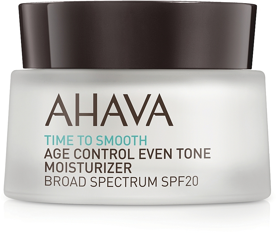 GESCHENK! Feuchtigkeitsspendende und glättende Anti-Falten Gesichtscreme - Ahava Age Control Even Tone Moisturizer Broad (Probe)  — Bild N1