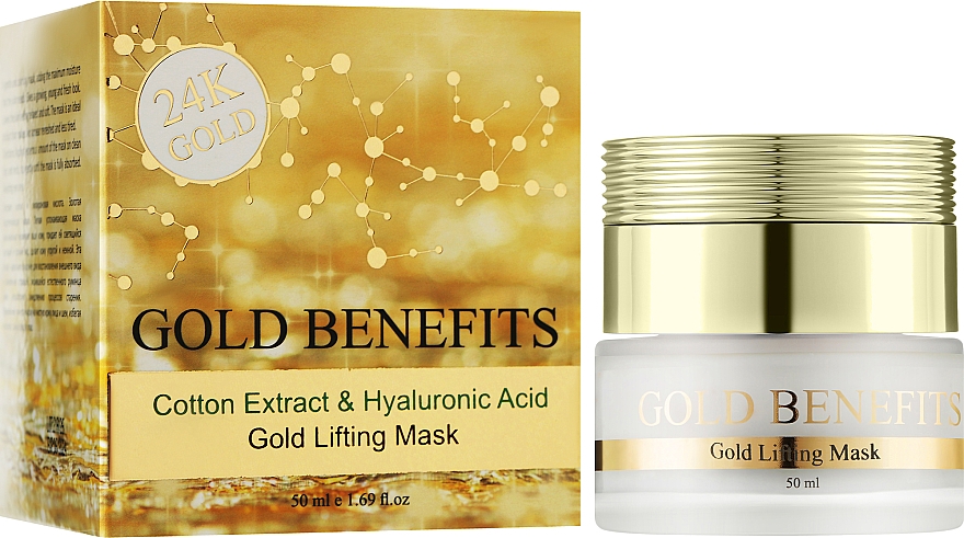 Maske mit Baumwollextrakt und Hyaluronsäure für das Gesicht - Sea of Spa Gold Benefits Gold Lifting Mask — Bild N2