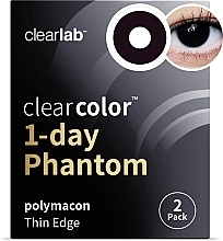 Tägliche farbige Kontaktlinsen Black Out 2 St. - Clearlab ClearColor 1-Day Phantom — Bild N1