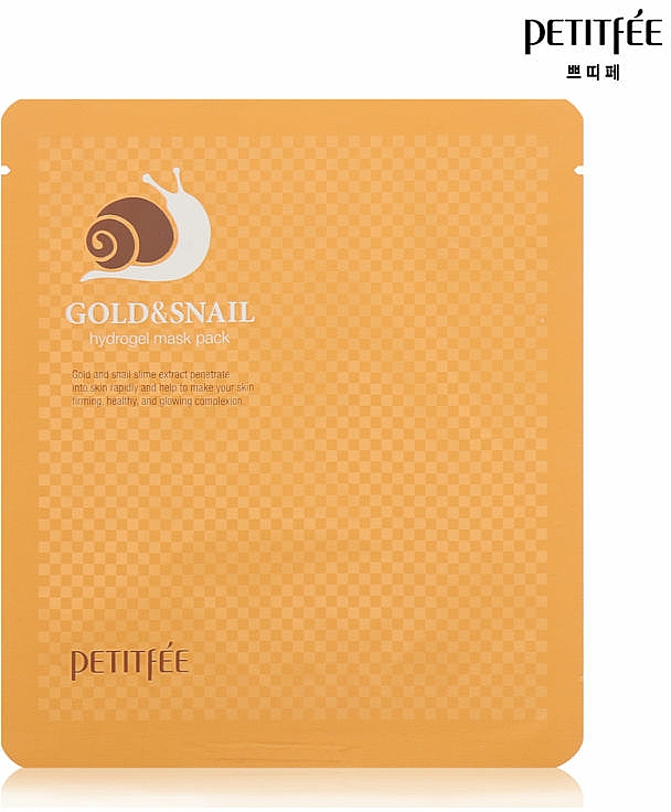Feuchtigkeitsspendende Tuchmaske mit Gold und Schneckenschleim-Extrakt - Petitfee & Koelf Gold & Snail Hydrogel Mask Pack — Bild N2