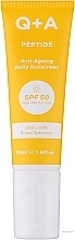 Anti-Aging Sonnenschutzcreme für das Gesicht  - Q+A Peptide Anti-Ageing Daily Sunscreen SPF 50  — Bild N1