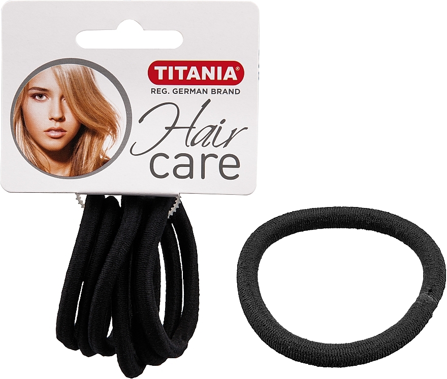 Haargummis 6 St. schwarz 6 mm - Titania — Bild N1