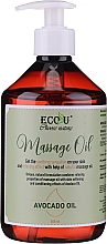 Düfte, Parfümerie und Kosmetik Feuchtigkeitsspendendes Massageöl mit Avocadoöl - Eco U Avocado Massage Oil