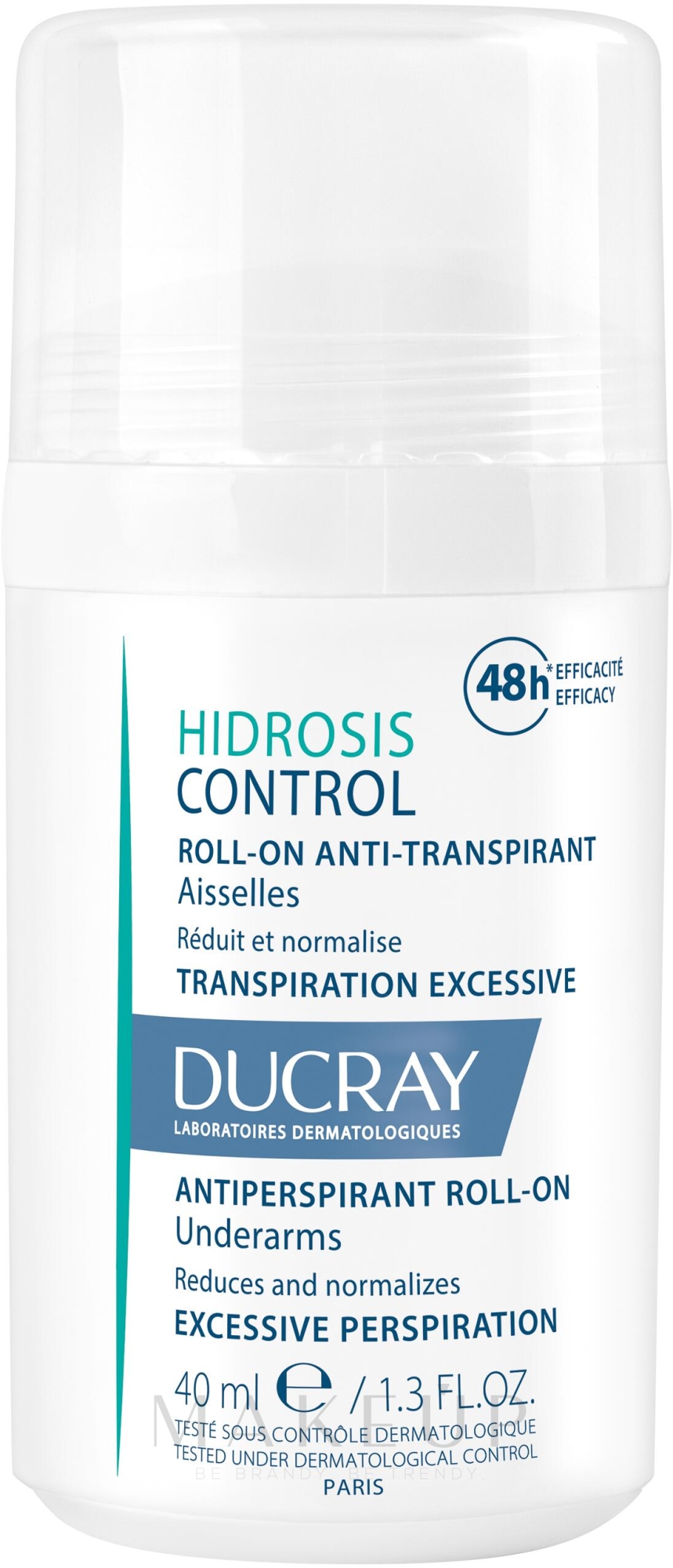 Deo Roll-on Antitranspirant - Ducray Hidrosis Control Roll-On Anti-Transpirant — Bild 40 ml
