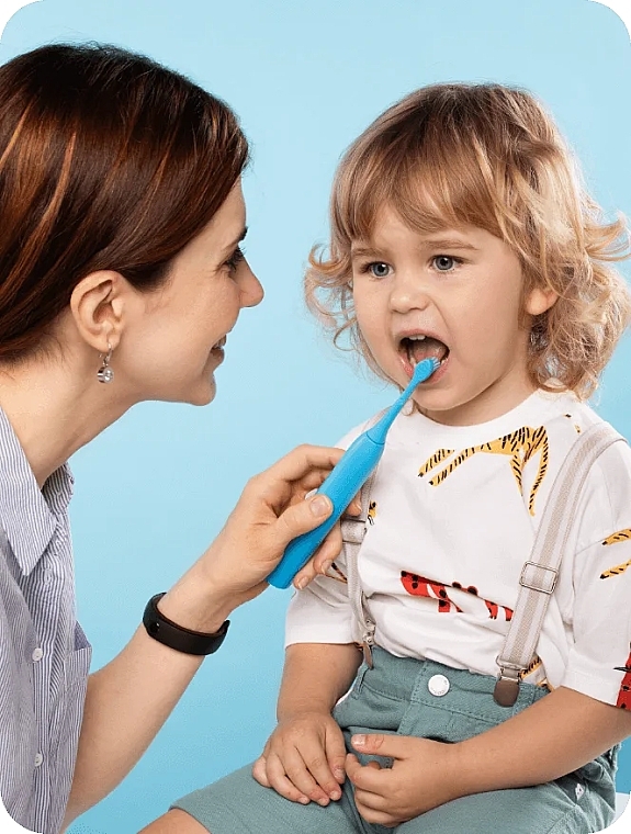 Elektrische Zahnbürste für Kinder, blau - Smiley Kids — Bild N3