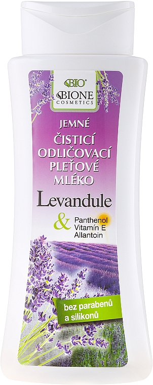 Gesichtsreinigungsmilch mit Lavendel, Panthenol und Vitamin E - Bione Cosmetics Lavender Cleansing Facial Milk — Bild N1