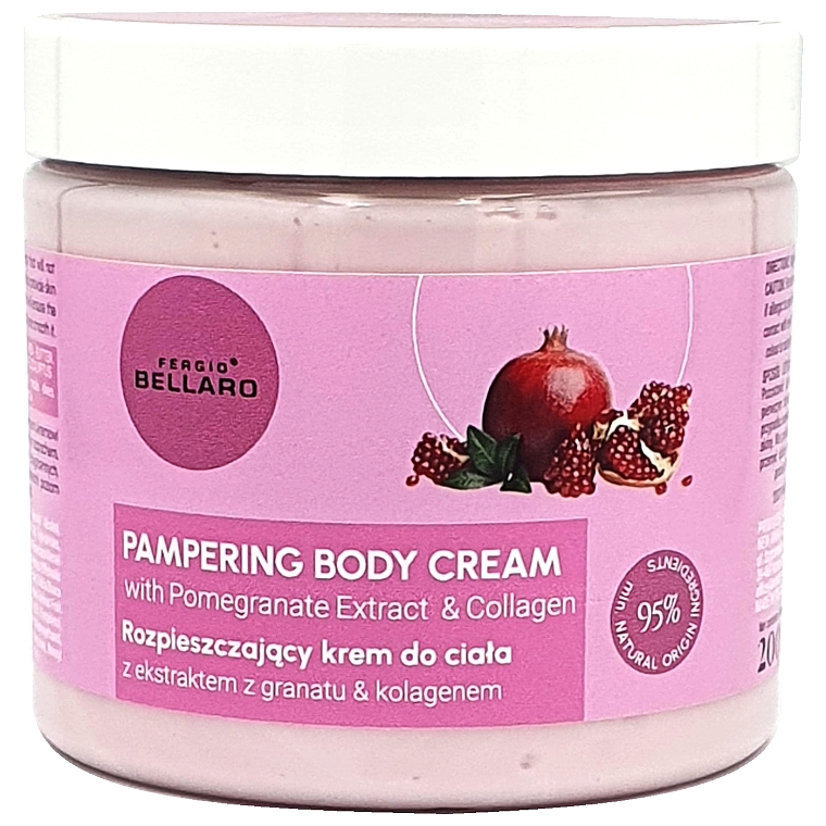 Körpercreme mit Granatapfelextrakt und Kollagen  - Fergio Bellaro Pampering Body Cream  — Bild N1