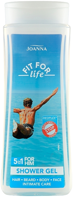 5in1 Duschgel für Männer - Joanna Fit For Life 5in1 Shower Gel For All Body Odour Stoper For Men — Foto N1