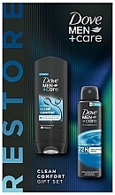 Düfte, Parfümerie und Kosmetik Haar- und Körperpflegeset - Dove Men+Care Clean Comfort Self Care (Deospray 150ml + Shampoo 400ml)