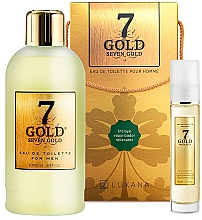 Düfte, Parfümerie und Kosmetik Luxana Seven Gold - Duftset (Eau de Toilette 1000ml + Eau de Toilette 50ml)